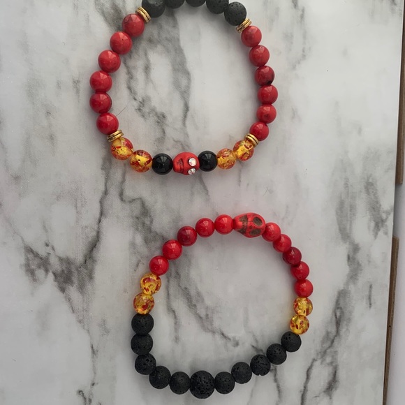 2/30$ 🔮 Red Dragon Gemstone Bracelet - Picture 5 of 8